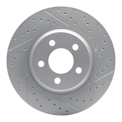 R1 Concepts R1 06-08 Jaguar S-Type Rear Right Drilled & Slotted Geo-Carbon Rotor