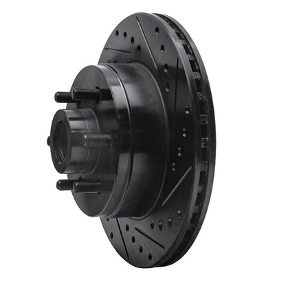 R1 Concepts R1 91-96 Dodge Dakota RWD Front Right Drilled & Slotted Black Brake Rotor