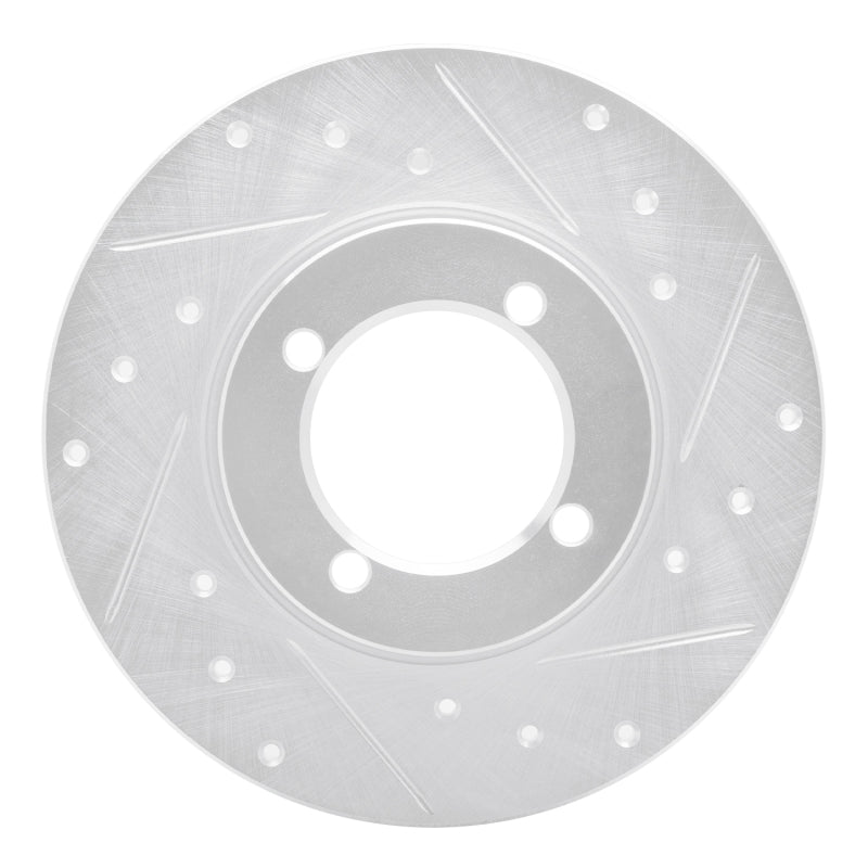 R1 Concepts R1 67-74 Opel Manta Front Right Drilled & Slotted Silver Brake Rotor