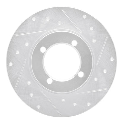 R1 Concepts R1 67-74 Opel Manta Front Right Drilled & Slotted Silver Brake Rotor