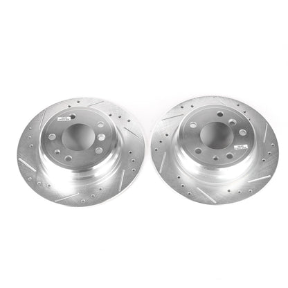 PowerStop Power Stop 89-95 BMW 525i Rear Evolution Drilled & Slotted Rotors - Pair