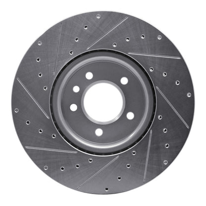 R1 Concepts R1 18-20 Land Rover Range Rover Sport Front Right Drilled & Slotted Silver Brake Rotor