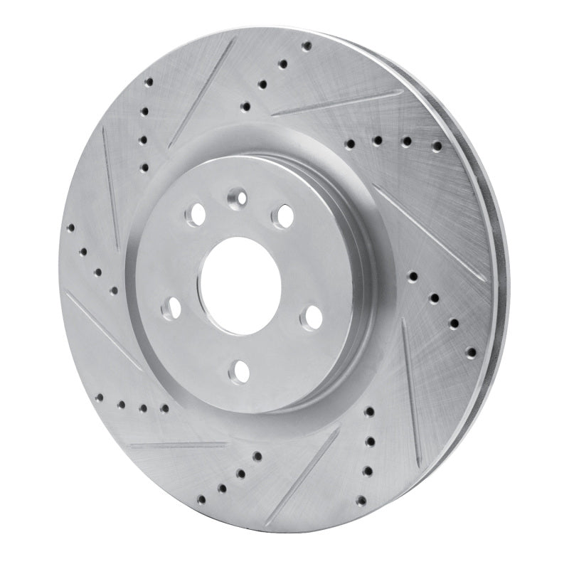 R1 Concepts R1 09-17 Buick Regal Front Left Drilled & Slotted Silver Brake Rotor