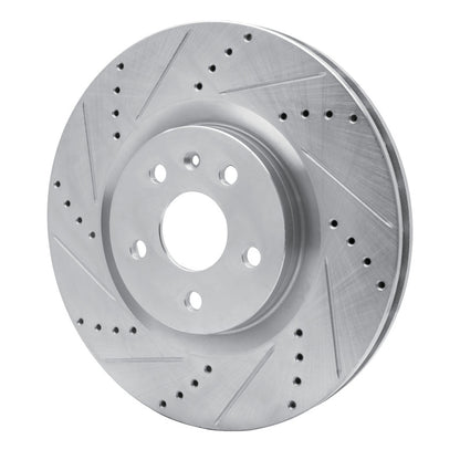 R1 Concepts R1 09-17 Buick Regal Front Left Drilled & Slotted Silver Brake Rotor