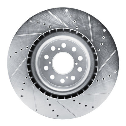R1 Concepts R1 17-25 Acura Integra Front Left Drilled & Slotted Silver Brake Rotor