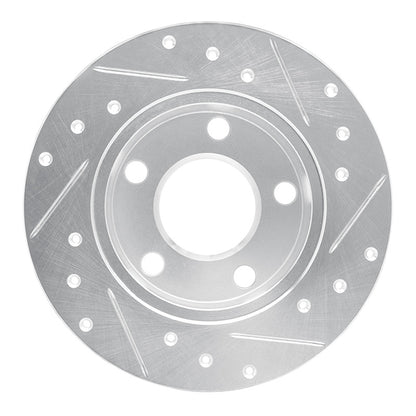R1 Concepts R1 98-01 Audi A6 Quattro Rear Left Drilled & Slotted Silver Brake Rotor