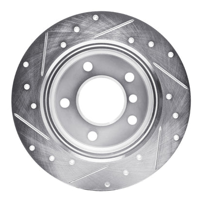 R1 Concepts R1 91-99 BMW 323I Rear Right Drilled & Slotted Silver Brake Rotor