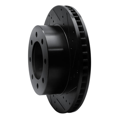 R1 Concepts R1 03-08 Dodge Ram 3500 Front Right Drilled & Slotted Black Brake Rotor