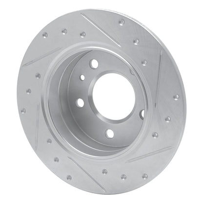 R1 Concepts R1 78-81 BMW 733I Rear Left Drilled & Slotted Silver Brake Rotor