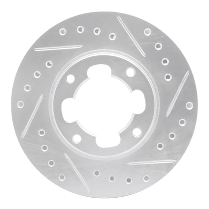 R1 Concepts R1 87-94 Subaru Justy Front Right Drilled & Slotted Silver Brake Rotor