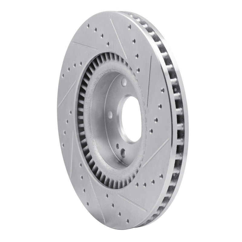 R1 Concepts R1 11-25 Hyundai TUCSON Front Left Drilled & Slotted Silver Brake Rotor