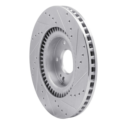 R1 Concepts R1 11-25 Hyundai TUCSON Front Left Drilled & Slotted Silver Brake Rotor