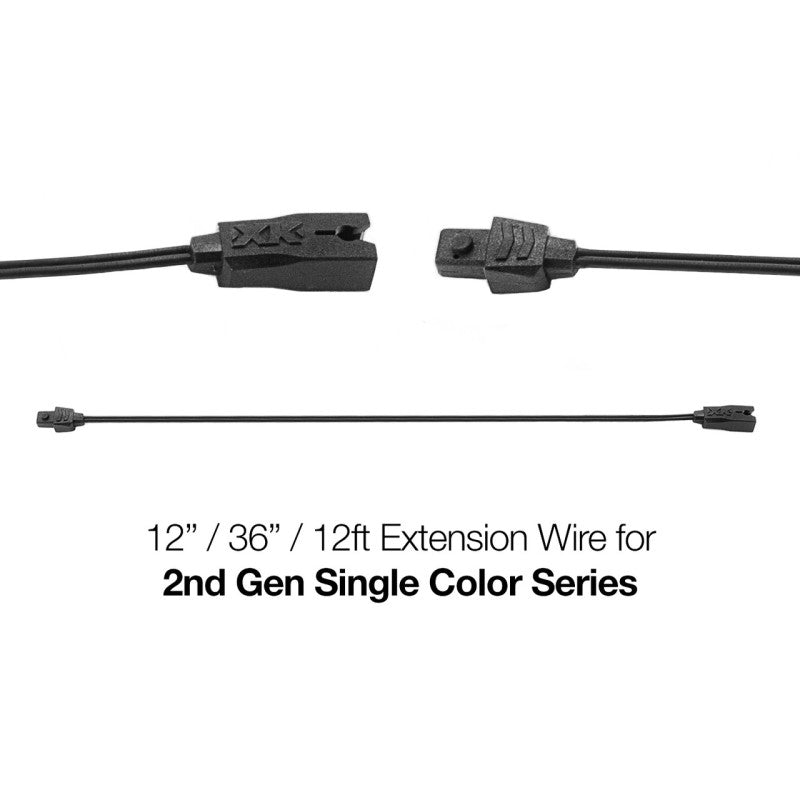 XKGLOW XK Glow Single Color Series 2nd Gen 2pin Extension Wire for 12FT