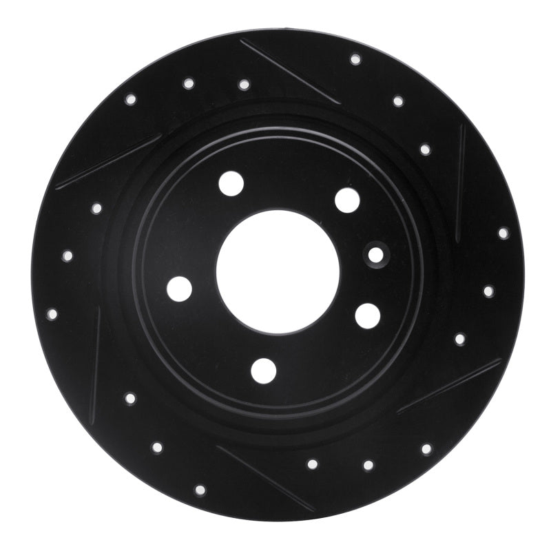 R1 Concepts R1 11-19 Buick Verano Rear Right Drilled & Slotted Black Brake Rotor
