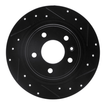 R1 Concepts R1 11-19 Buick Verano Rear Right Drilled & Slotted Black Brake Rotor