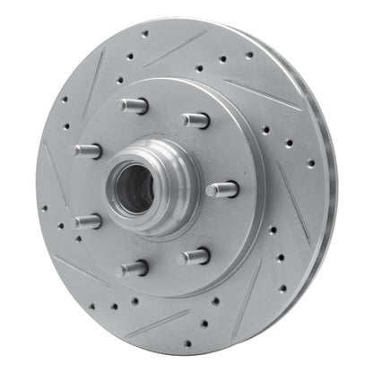 R1 Concepts R1 97-02 Ford F-150 RWD Front Left Drilled & Slotted Silver Brake Rotor
