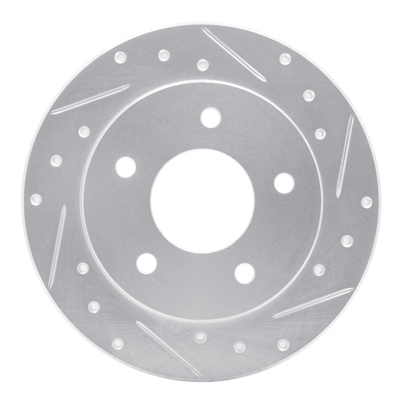 R1 Concepts R1 86-92 Buick Reatta Rear Right Drilled & Slotted Silver Brake Rotor
