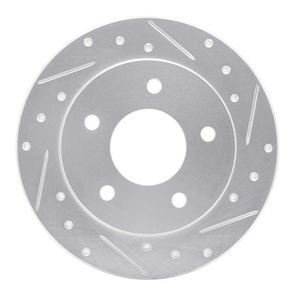 R1 Concepts R1 86-92 Buick Reatta Rear Right Drilled & Slotted Silver Brake Rotor
