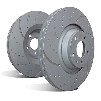 EBC 2014+ Fiat 500 Abarth GD Sport Slotted and Dimpled Rear Rotors