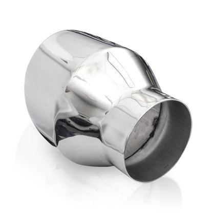 Stainless Works Conical Double Wall Slash Cut Exhaust Tip - 5in Body 3in Inlet 6-1/4in length