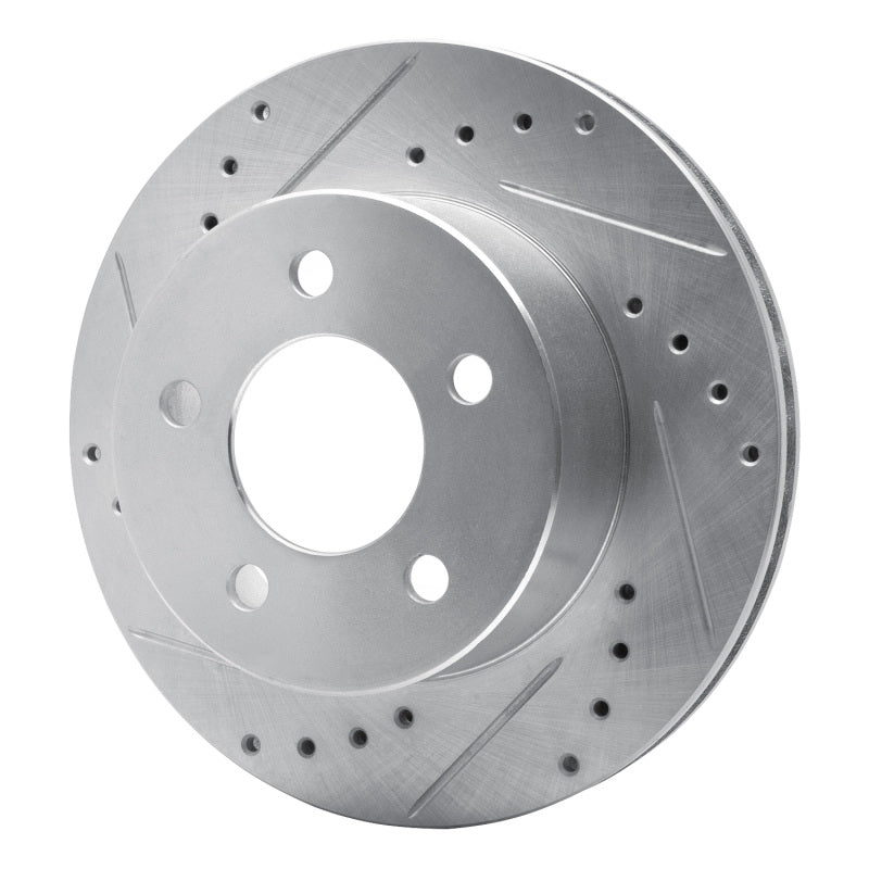 R1 Concepts R1 90-99 Jeep Cherokee Front Left Drilled & Slotted Silver Brake Rotor