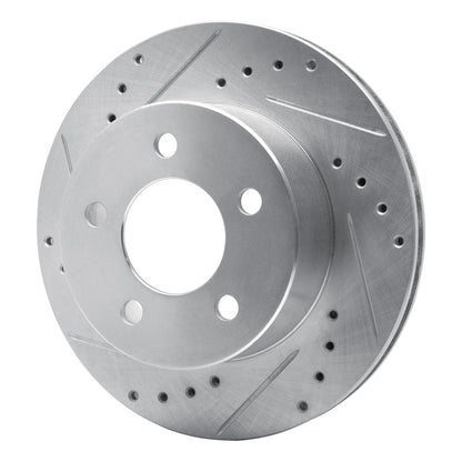 R1 Concepts R1 90-99 Jeep Cherokee Front Left Drilled & Slotted Silver Brake Rotor