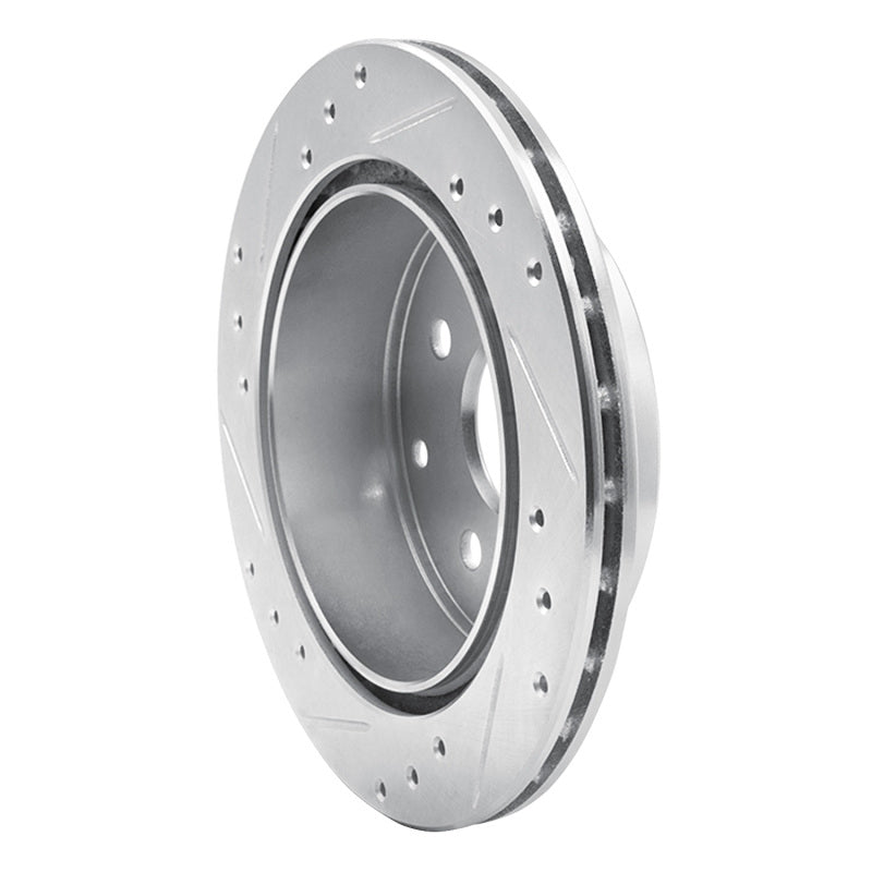 R1 Concepts R1 84-88 Toyota Cressida Rear Right Drilled & Slotted Silver Brake Rotor