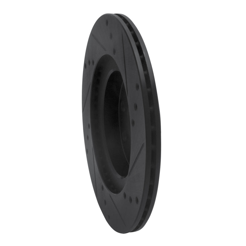 R1 Concepts R1 00-05 Toyota MR2 Spyder Rear Left Drilled & Slotted Black Brake Rotor
