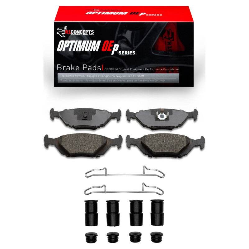 R1 Concepts R1 86-98 Saab 9000 Rear Optimum OE Pads & Hardware Kit