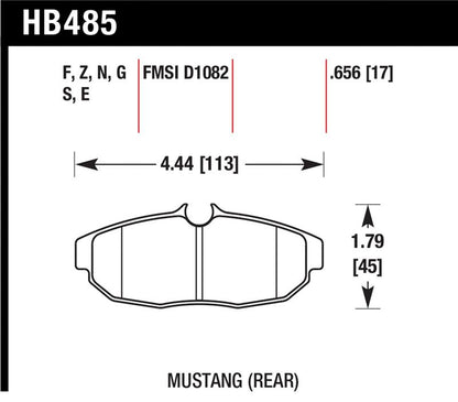 Hawk Performance Hawk 05-07 Ford Mustang GT & V6 HP+ Street Rear Brake Pads