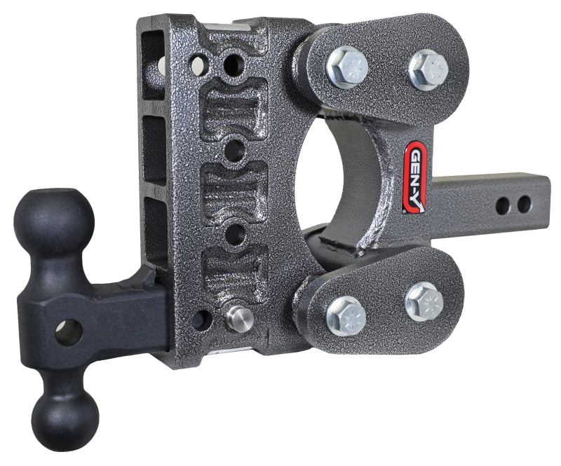 GEN-Y Hitch Gen-Y The Boss Torsion-Flex 2in Shank 5in Drop 1.7K TW 16K Hitch w/GH-051 Dual-Ball