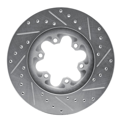 R1 Concepts R1 04-08 Chevrolet Colorado Front Left Drilled & Slotted Silver Brake Rotor