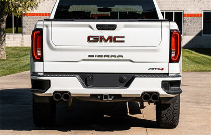 CORSA Performance Corsa 19-25 GMC Sierra 1500 Cat-Back Dual Rear Exit with Twin 4in Black Powder Coat Pro-Series Tips