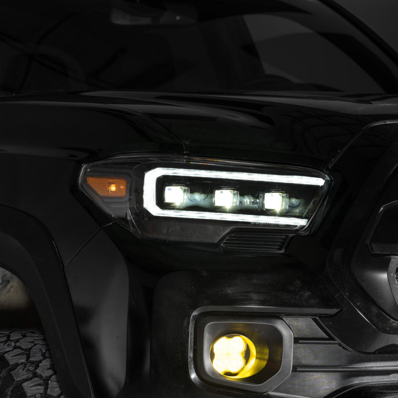 Form Lighting 2016-2023 Toyota Tacoma LED Projector Headlights with Selectable DRL Chrome (Pair)