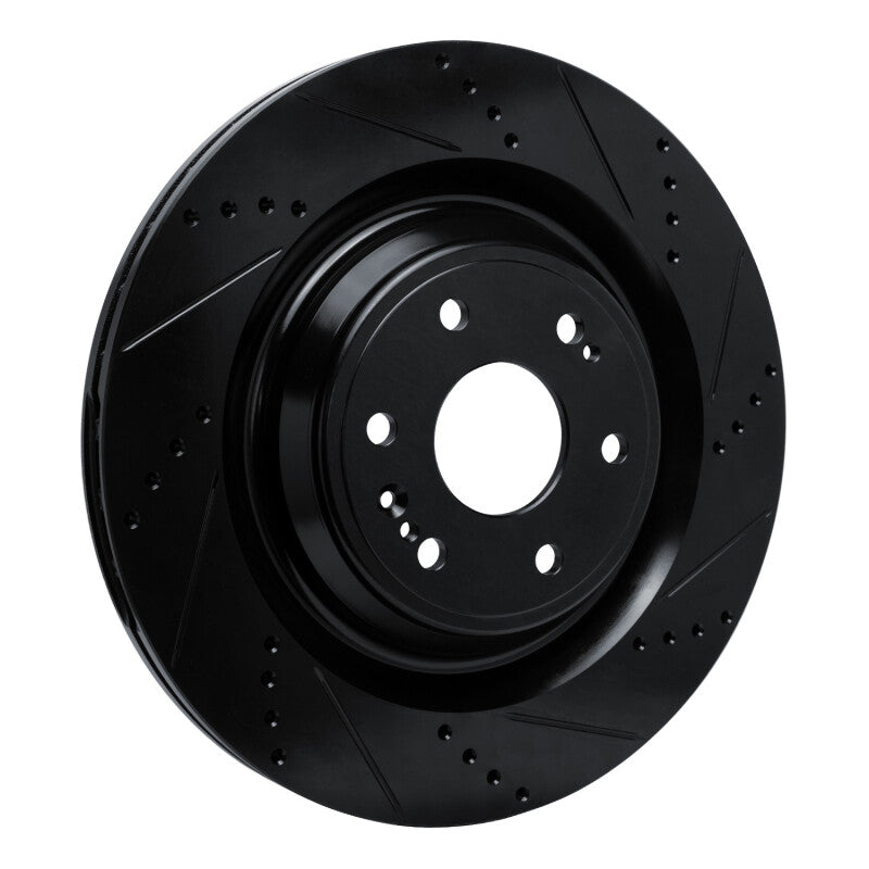 R1 Concepts R1 19-25 Cadillac Escalade ESV Front Right Drilled & Slotted Black Brake Rotor