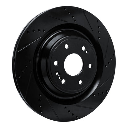 R1 Concepts R1 19-25 Cadillac Escalade ESV Front Right Drilled & Slotted Black Brake Rotor