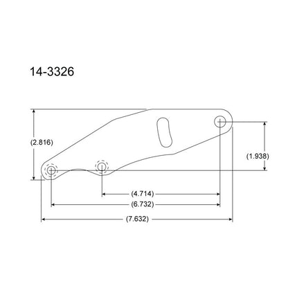 Peterson Fluid Systems Chevrolet Big Block Mount Blade - Left Side Mount Drag