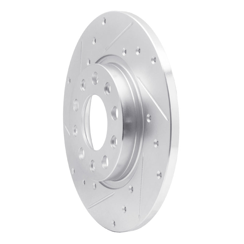 R1 Concepts R1 14-22 Chrysler 200 Rear Left Drilled & Slotted Silver Brake Rotor