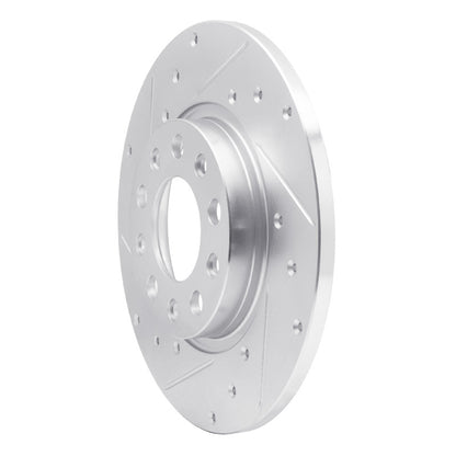 R1 Concepts R1 14-22 Chrysler 200 Rear Left Drilled & Slotted Silver Brake Rotor