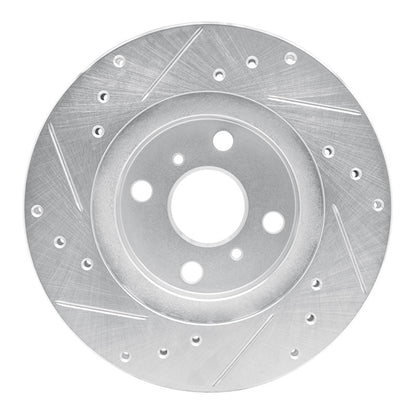 R1 Concepts R1 87-92 Geo Prizm Front Right Drilled & Slotted Silver Brake Rotor