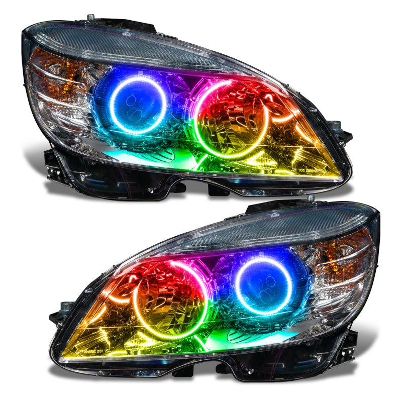 ORACLE Lighting Oracle 08-11 Mercedes Benz C-Class Pre-Assembled Headlights Chrome Housing w/o Controller