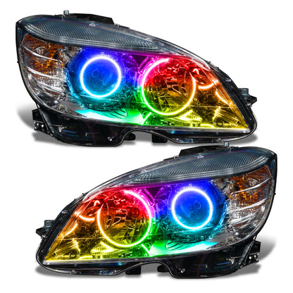 ORACLE Lighting Oracle 08-11 Mercedes Benz C-Class Pre-Assembled Headlights Chrome Housing w/o Controller