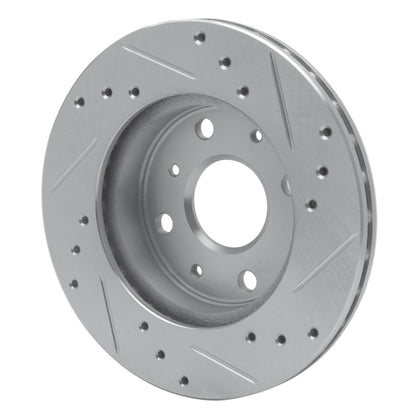 R1 Concepts R1 88-92 Daihatsu CHARADE Front Left Drilled & Slotted Silver Brake Rotor