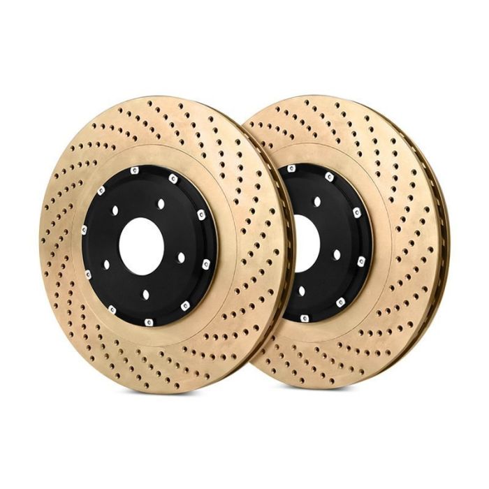 StopTech 81.658.9941 - Two-Piece Zinc Coated AeroRotor and Hat Pair; Drilled