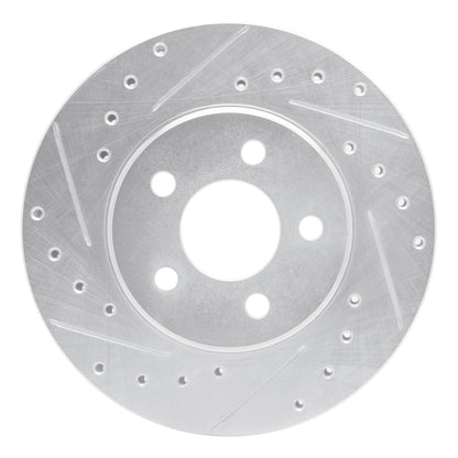 R1 Concepts R1 95-00 Chrysler SEBRING Front Left Drilled & Slotted Silver Brake Rotor