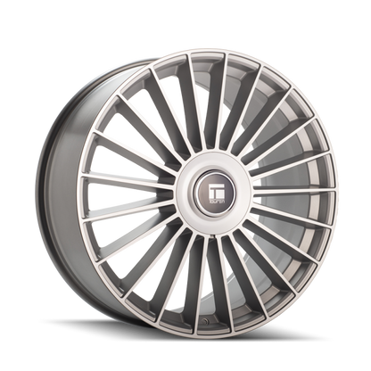Touren 3610 TR10 24x10 / 5x112/120 BP / 35mm Offset / 74.1mm Hub Satin Silver Machined Wheel