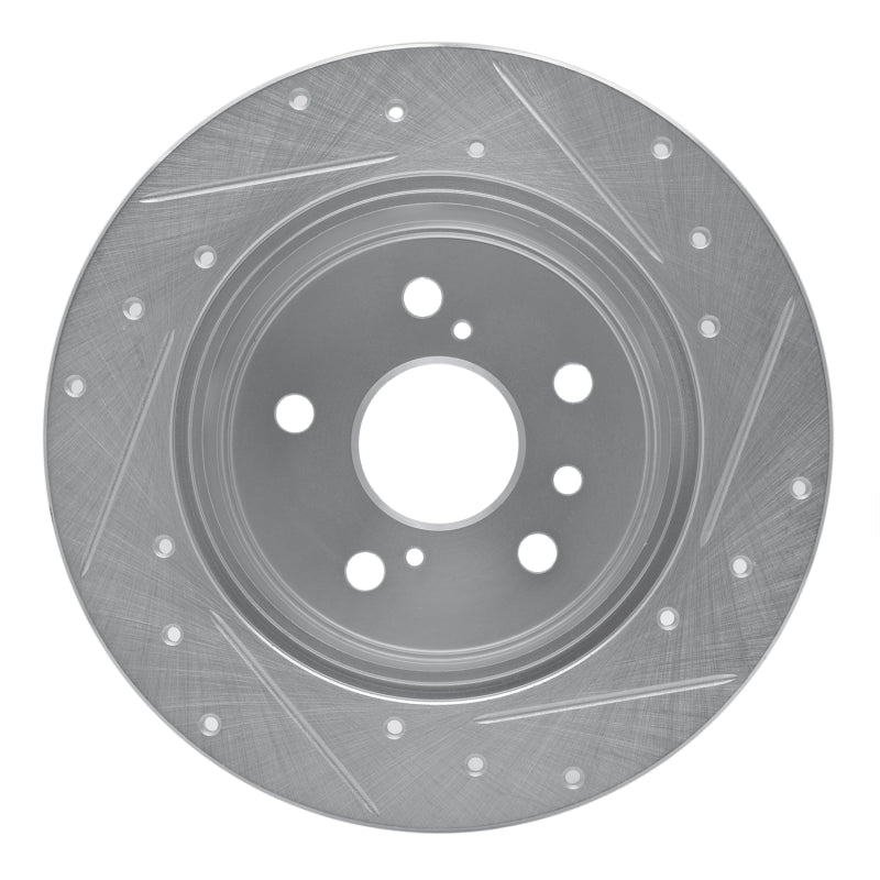 R1 Concepts R1 92-03 Lexus ES300 Rear Left Drilled & Slotted Silver Brake Rotor