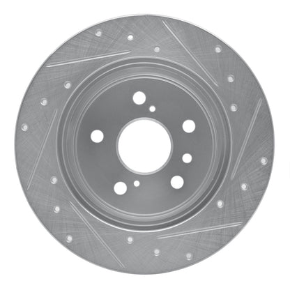 R1 Concepts R1 92-03 Lexus ES300 Rear Left Drilled & Slotted Silver Brake Rotor