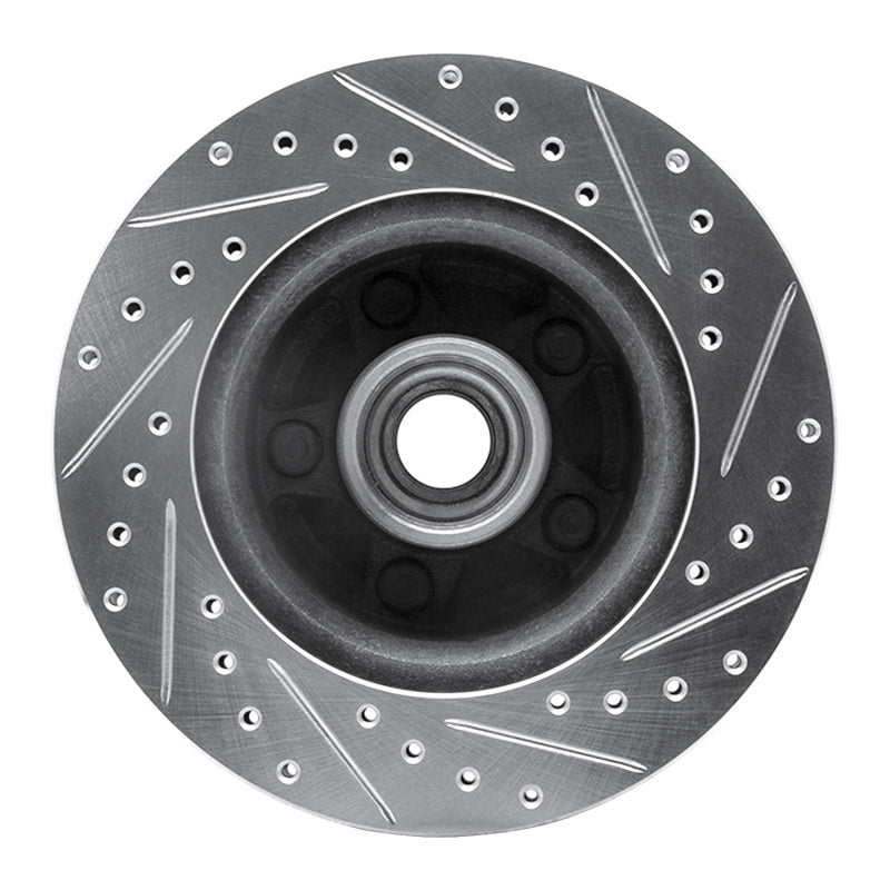 R1 Concepts R1 86-92 Jeep COMANCHE Front Left Drilled & Slotted Silver Brake Rotor