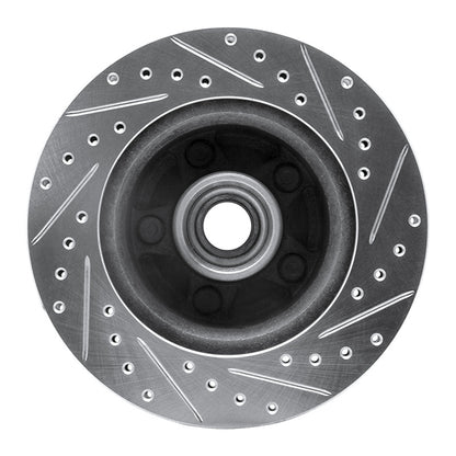 R1 Concepts R1 86-92 Jeep COMANCHE Front Left Drilled & Slotted Silver Brake Rotor